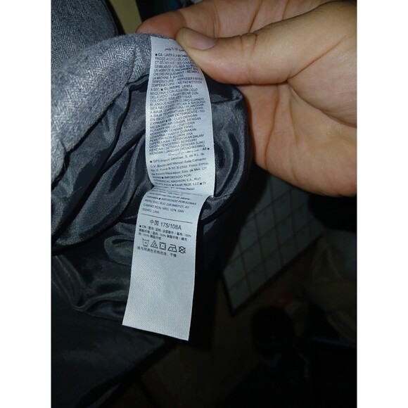 Old Navy Heritage Vest Grey Heather Quilted Puffer Full Zip Buttoned Men’s Large - Picture 9 of 16